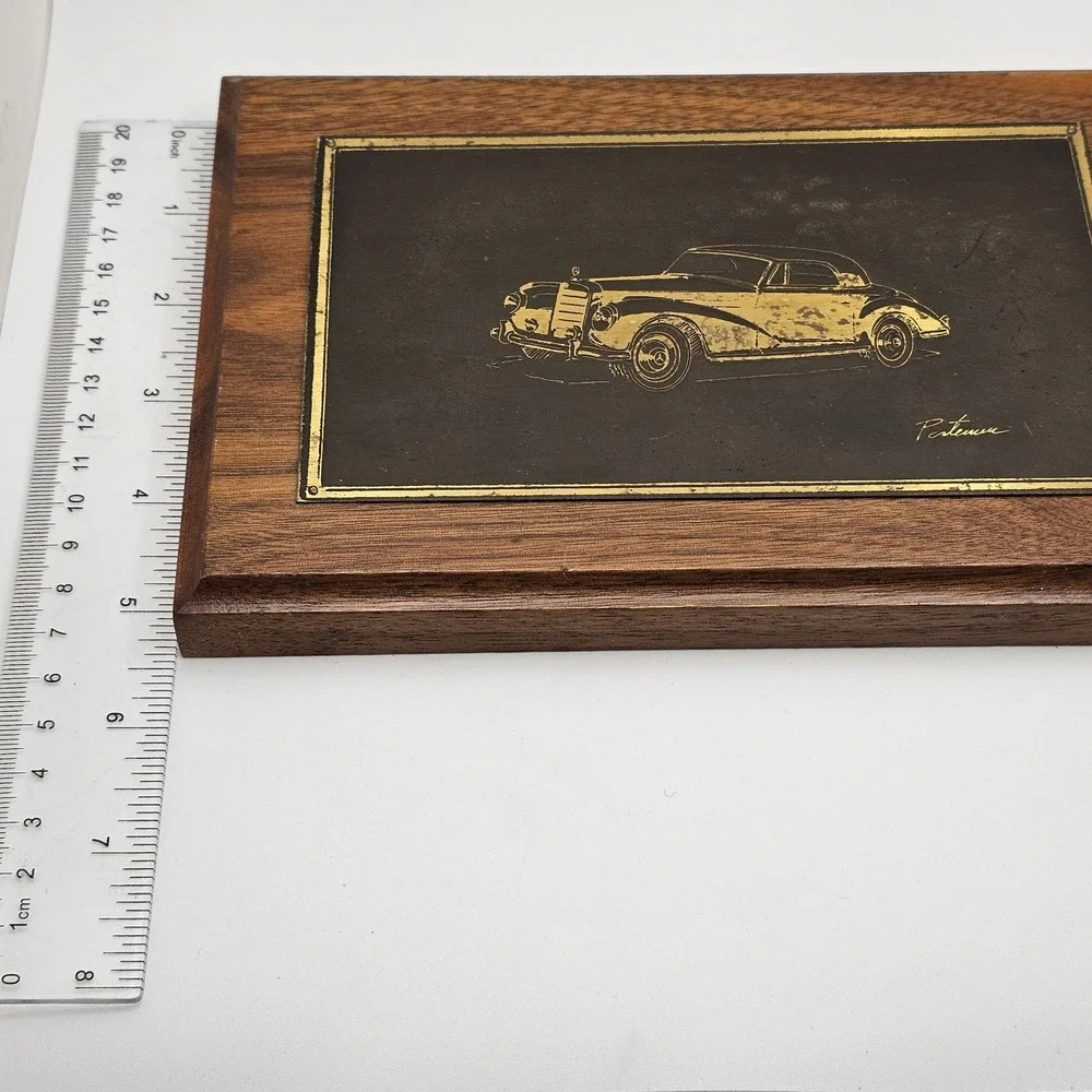 Vintage Mercedes Model 300 S metal wood hanging wall art 8
